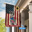 MHFCHO116 Miniature Schnauzer Hippie Personalized Flag