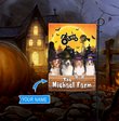 TUF1102 Australian Shepherd Halloween Farm Personalized Flag