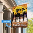TUF1102 Australian Shepherd Halloween Farm Personalized Flag