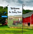 BIF20072208 Australian shepherd Sheep Welcome Red Tractor Personalized Flag
