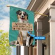 THF20072901 Australian Shepherd-Welcome to our happy place Personalized Flag