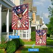 DIF6011-Australian Shepherd God bless america - 4th of july Personalized Flag