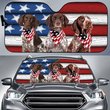 DIC5011-German Shorthaired Pointer Car Sun shade