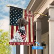 THF0184 German Shorthaired Pointer God Bless America Personalized Flag