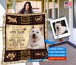 THUSAB1003 West Highland White Terrier Personalized Fleece Blanket – Made in USA