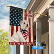 THF0179 West Highland White Terrier God Bless America Personalized Flag