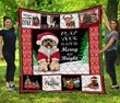 DDQ121105 Yorkshire Terrier Xmas Quilt Blanket