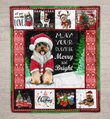 DDUSAB121105 Yorkshire Terrier Xmas Fleece Blanket – Made in USA