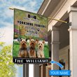 BIF1415 Yorkshire Terrier Don't bother knocking Personalized Flag