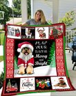 DDUSAB121105 Yorkshire Terrier Xmas Fleece Blanket – Made in USA