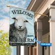 THF20072008 Sheep - Welcome To The Farm Personalized Flag
