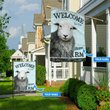 THF20072008 Sheep - Welcome To The Farm Personalized Flag