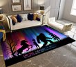 BIR20080106 Unicorn Alien Bigfoot Into The Darkness Rug
