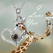 Giraffe Heart Shape Crystal Pendant Necklace: A Symbol of Love and Elegance