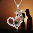 Giraffe Heart Shape Crystal Pendant Necklace: A Symbol of Love and Elegance
