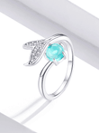 Exquisite Women's Sterling Silver Ring with Zircon Stone - Unleash Your Elegan - Mermaid ce