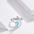 Exquisite Women's Sterling Silver Ring with Zircon Stone - Unleash Your Elegan - Mermaid ce