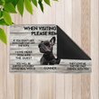 When visting my house please remember French Bulldog Doormat THJ24051601