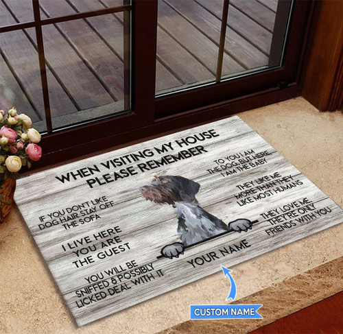 German Wirehaired Pointers Personalized Doormat THJ21090108