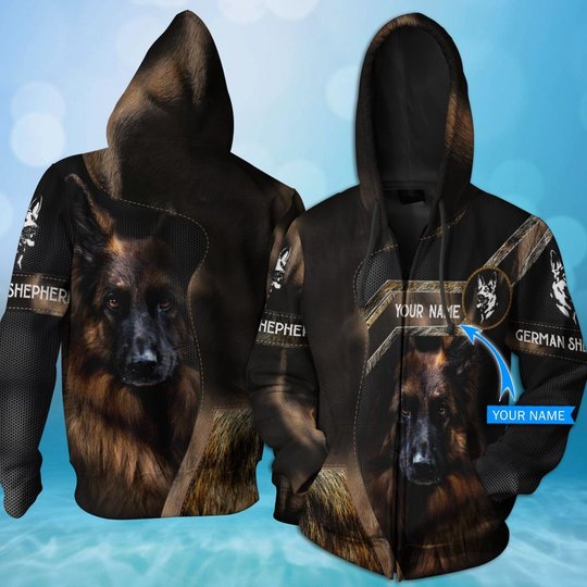 CHTD2005 German Shepherd Personalized 3D HOODIE
