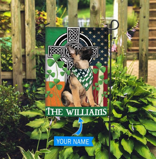 DIF2010-German shepherd Personalized Flag