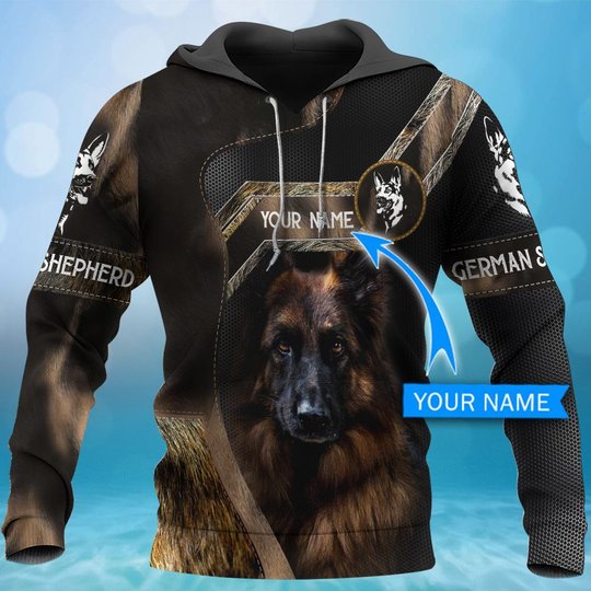 CHTD2005 German Shepherd Personalized 3D HOODIE