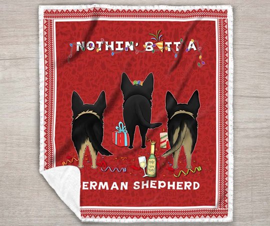 DDQ121204 Nothin’ Butt A German Shepherd Quilt Blanket