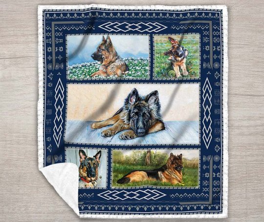 QUI28003 German Shepherd Quilt Blanket