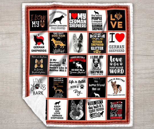 DDQ131203 German Shepherd Love Quotes Quilt Blanket