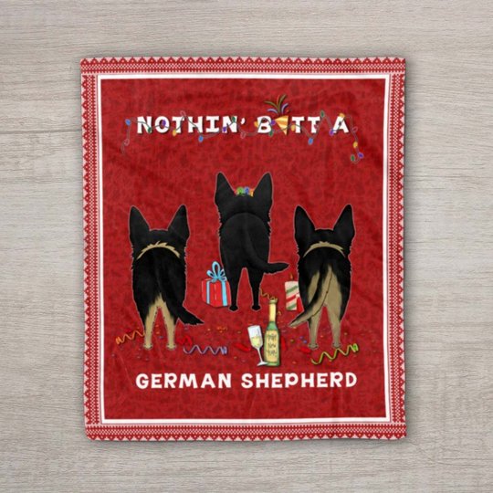 DDUSAB121204 Nothin’ Butt A German Shepherd Fleece Blanket – Made in USA