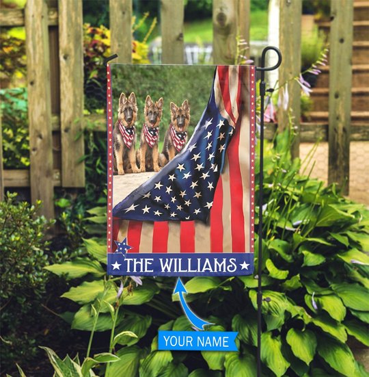 CHF0208 German Shepherd Personalized Flag