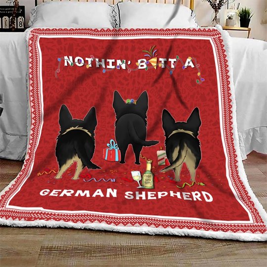 DDQ121204 Nothin’ Butt A German Shepherd Quilt Blanket