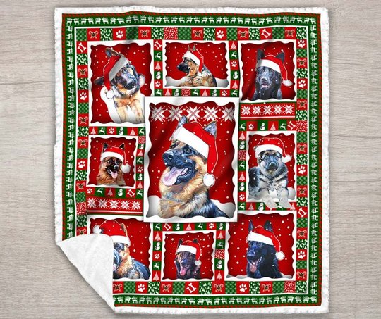 THQD46005 German Shepherd Quilt Blanket