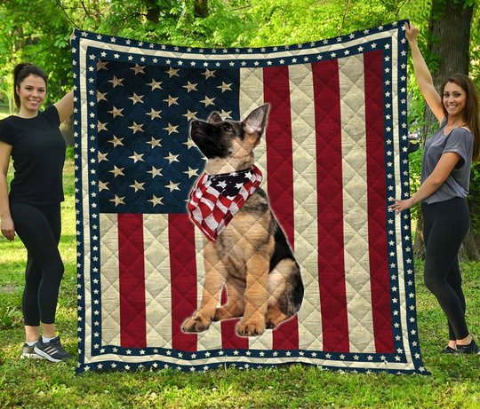 German Shepherd Quilt Bed Set & Quilt Blanket