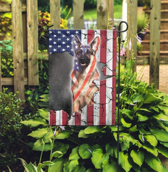 THF0267 German shepherd Flag