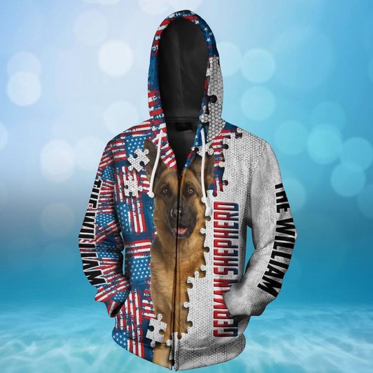 CHTD1004 German Shepherd Personalized 3D HOODIE