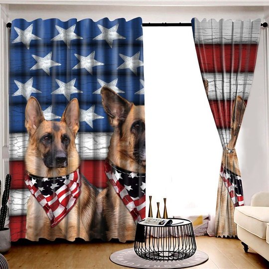 DIWD9006-German shepherd WINDOW CURTAINS