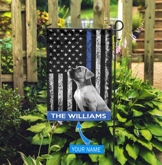 BIF1702 Boxer Police Personalized Flag
