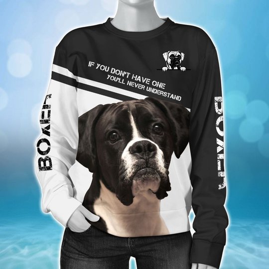 THDOG1007 Boxer 3D HOODIE