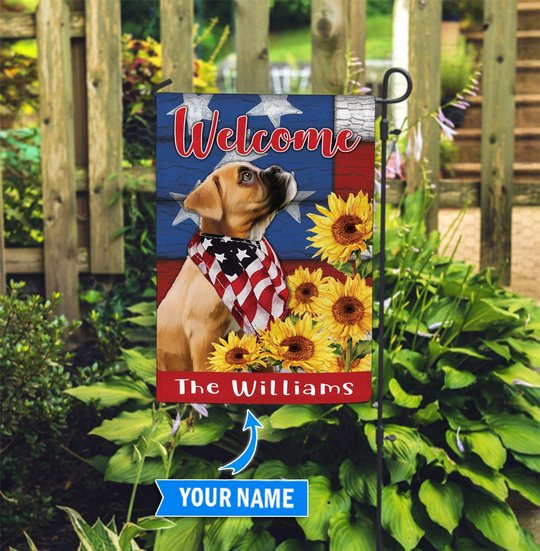 DIF12002-Boxer Personalized Flag