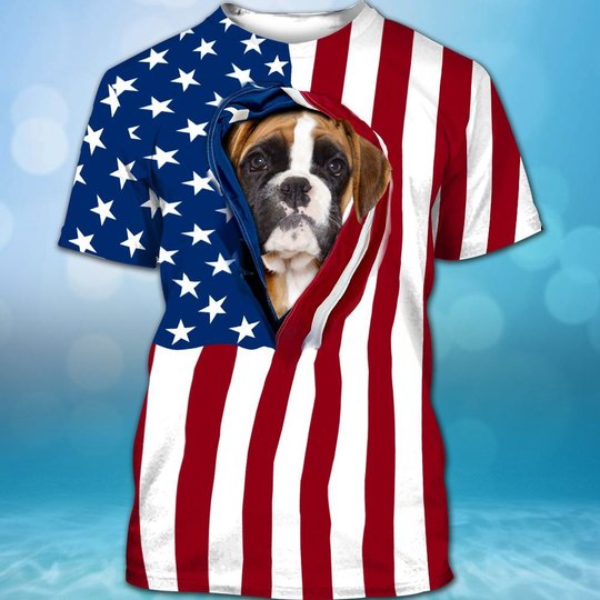 BIT0402 Boxer Opened Flag USA 3D HOODIE