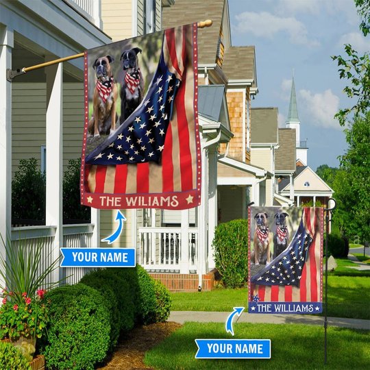 CHF0205 Boxer Personalized Flag