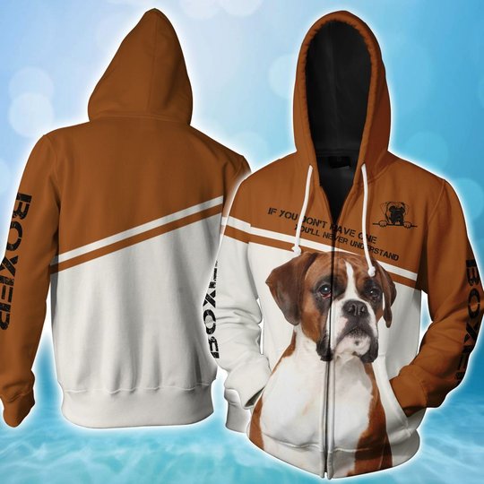 THDOG1003 Boxer 3D HOODIE