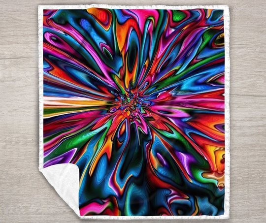 MHQHIPP101 Hippie Psychedelic Quilt Blanket