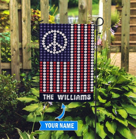 DIFH2001-Hippie Personalized Flag
