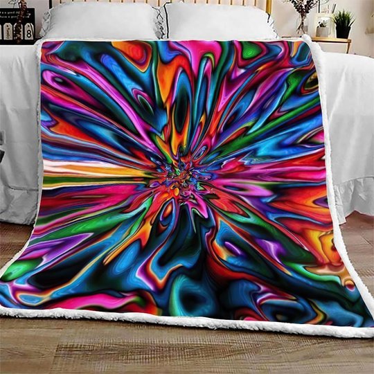MHQHIPP101 Hippie Psychedelic Quilt Blanket