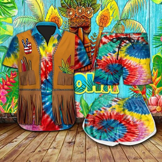 TUO2401 TUT2401 Hippie Hawaii Men-Women Set