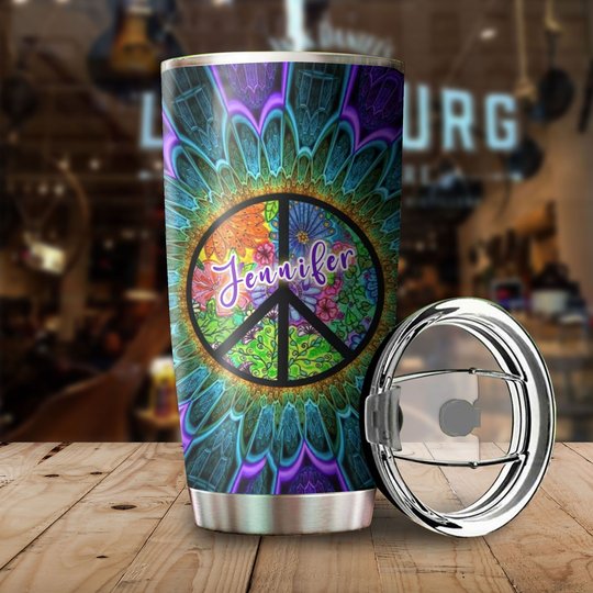 THU0151 Hippie Personalized Stainless Steel Tumbler