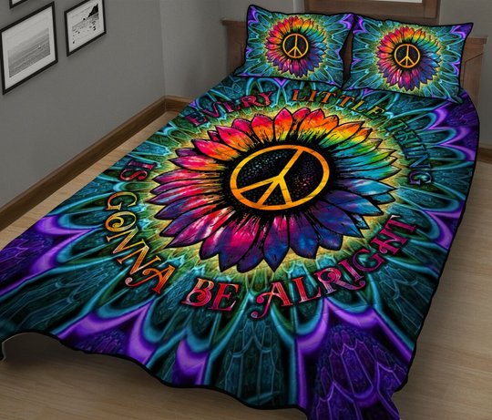 DIEH7002-Hippie -EVERY LITTLE THING Quilt Bed Set-Quilt Blanket