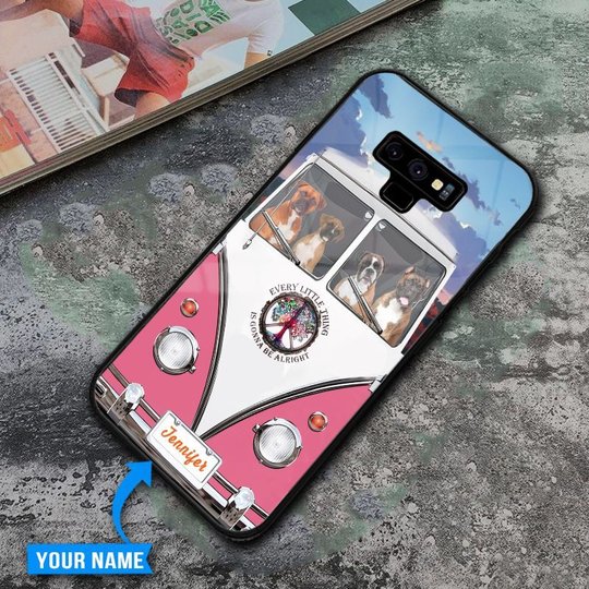 THP20070309 Hippie Boxer Personalized Glass Phone Case